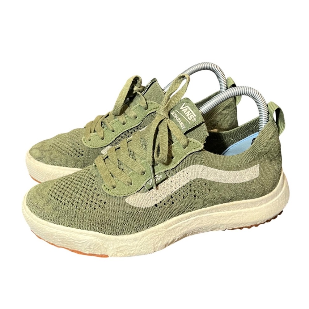 Vans UltraRange VR3 Sneakers Women 8 Men 6.5 Green Knit Trail Shoes